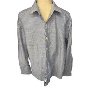 Perry Ellis Mens XXL Blue Button-Up Shirt Classic Fit